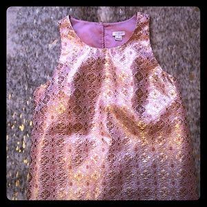 J.Crew pink and gold party top. Size S